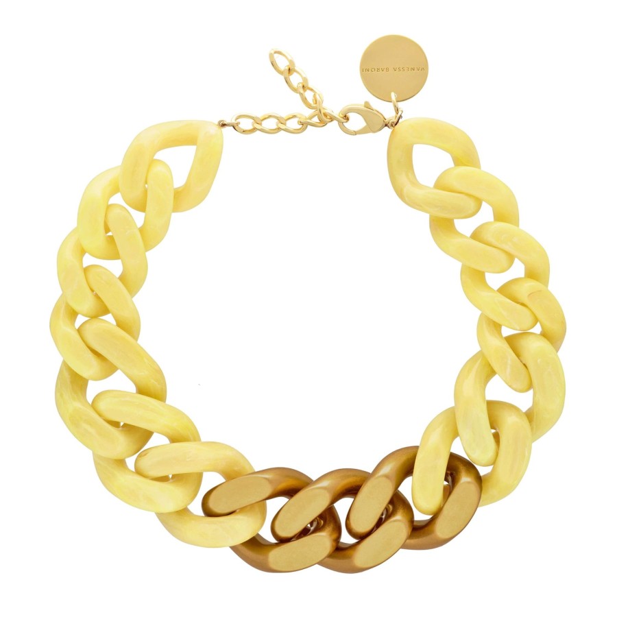 Jewelry Vanessa Baroni | Great Necklace With Gold - Yellow Marble ...